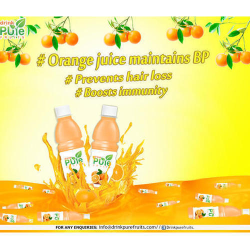 Bottle Packed A Grade Pure Orange Juice With High Nutritious Value And Rich Taste