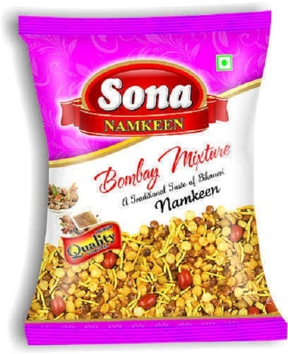 मसालेदार और नमकीन कुरकुरे टेक्सचर बॉम्बे मिक्सचर नमकीन कार्बोहाइड्रेट: 50 प्रतिशत (%)