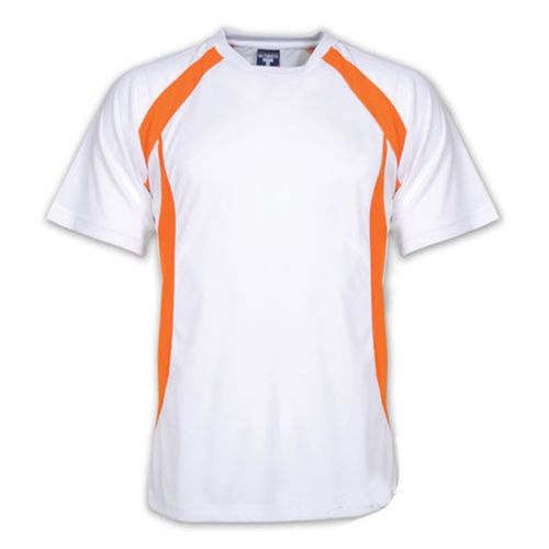 White Color Lycra Cotton Sports T-Shirt