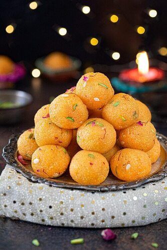 100% Fresh Delicious And Tasty Motichoor Laddu Perfect Dessert After A Meal