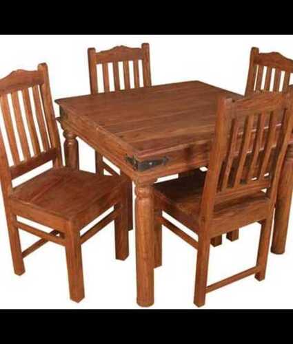 घर और होटल के उपयोग के लिए 4 सीटर लकड़ी की डाइनिंग टेबल