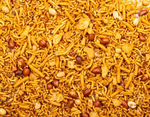 Masala Namkeen - 100% Pure Vegetarian Solid Snack | Spicy, Salty, Crispy Crunchy, Grade A, Regular Size, Yellow Color, 50g Weight, 3 Month Shelf Life