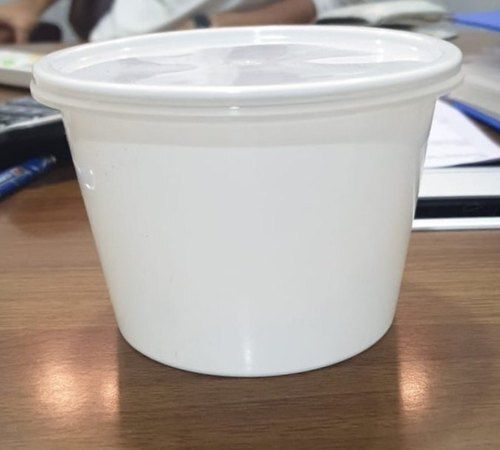 500ml Capacity White Round Plastic Container For Food Packaging