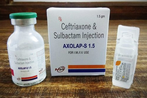 Axolap-S 1.5 Ceftriaxone And Sulbactam 1.5 GM Antibiotic Injection