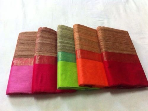 Daily Wear Plain Comfortable Breathable Cotton Silk Saree With A Blouse Piece For Women