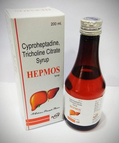 Hepmos Cyproheptadine, Tricholine CT And Sorbitol Syrup, 200 ML