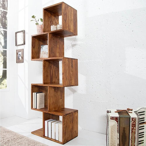 Silver Interior Decorative Handmade Wall Mount Cube Sheesham Wood Bookshelf