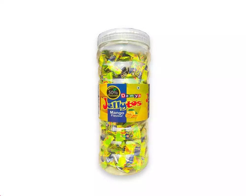 व्हाइट स्वीट एंड डिलीशियस जेलिटोस मैंगो फ्लेवर्ड एगलेस जेली कैंडी
