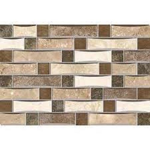 Multi Color Lightweight Rectangle Shape Glossy Finish Stain Resistant Printed Ceramic Wall Tiles