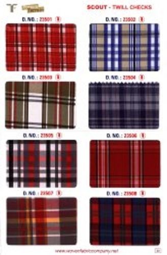 Multi Color Cotton Check Pattern 240 Gsm Uniform Shirting Fabric For Summer