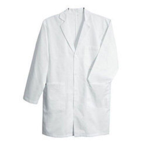 Plain Pattern Collar Neck Cotton Fabric Hospital Aprons With Waist 2 Pocket Application: Industrial