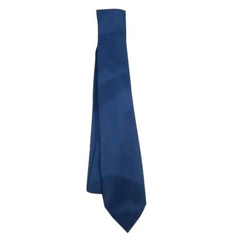 Polyester Fabric Blue Comfortable And Hand Wash Plain Pattern School Tie