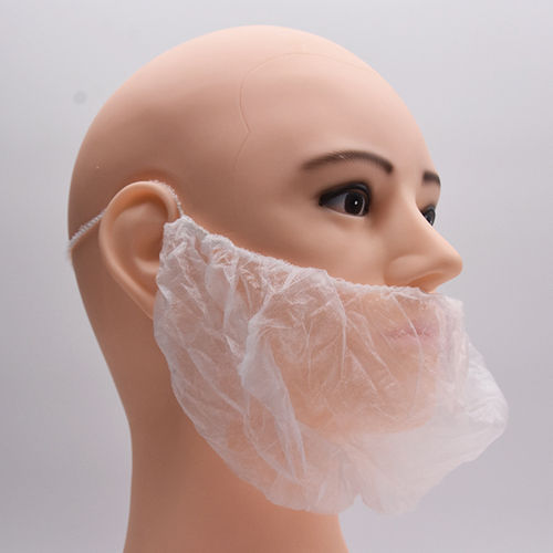 White Non Woven Skin Friendly Plain Ears Loop Disposable Beard Mask