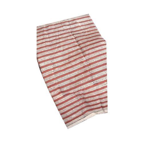 Fine Finish Light Weight Stripe Hand Block Printed Bagru Shirt Fabric