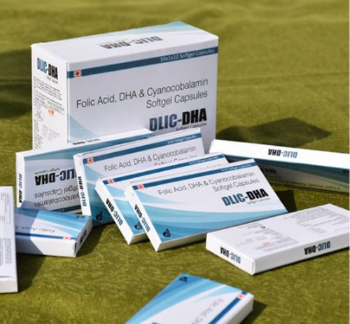 Folic Acid, Dha & Cyncobalamin Softgel Capsule, 10x1x10 Capsules Box Pack