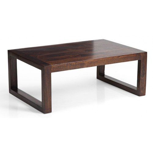 Machine Made 36 X 24 X 18 Inches Size Rectangle Plain Polished Wooden Center Table For Living Room