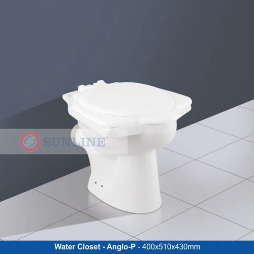 SunLine Toilet Seat - Ceramic, 400x510x430mm | Easy To Clean, Anti Bacterial, Scratch Resistant, Polished Finish
