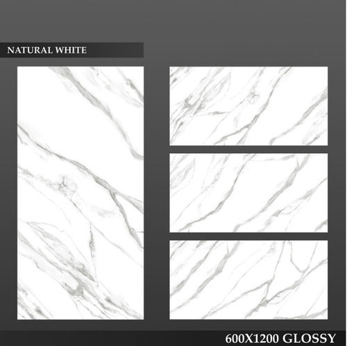 Silver Attractive Look Skin Friendliness Crack Resistance Marble Pattern Porcelain Floor Tiles