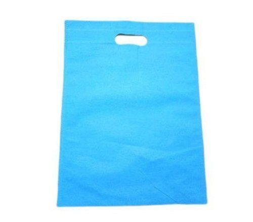 Sky Blue D Cut Non Woven Carry Bags For Household