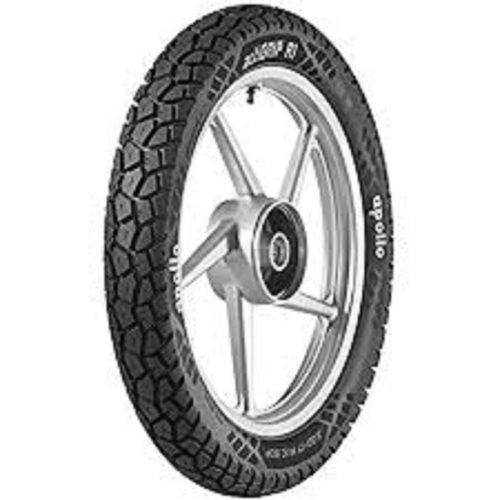 Round Shape Slip Resistant Black Solid Rubber Heavy-Duty Two Wheeler Apollo Tyres