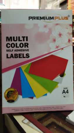 Multicolor Self Adhesive Computer A4 Labels