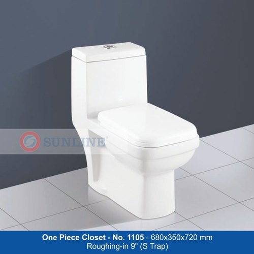 S Trap White One Piece Closet - Feature: Easy Installation