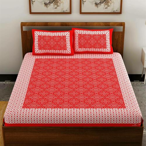 Wrinkle Free Cotton Double Bed Sheet