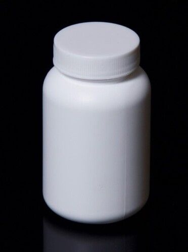 40 मिमी के गर्दन के व्यास के साथ 100 मिलीलीटर खाद्य ग्रेड सफेद गोल कैप्सूल बोतल