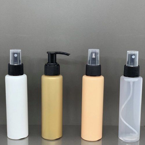 100ml White and Transparent PP Cylindrical Lotion Bottle