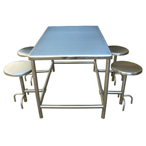4 Seater Fixed Chair Canteen Table