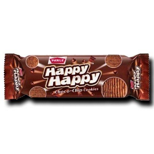 Crispy Crunchy Delightfully Semi-Hard Sweet Round Parle Happy Happy Choco Chip Cookies