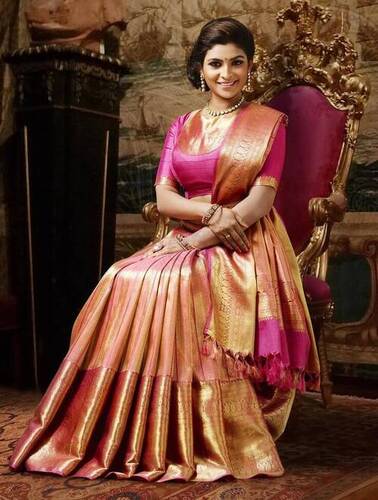 Designer Ladies Cotton Silk Saree - 6.5 Meter Length Unstitched Blouse Piece | Multi Color Printed Pattern Suitable for All Seasons