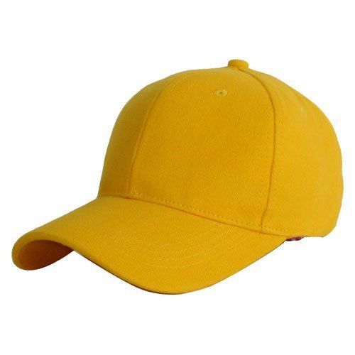 Yellow Simple Cotton Men's Cap