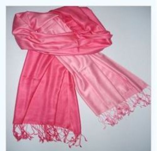 Pink Color Satin Ombrey Shawl