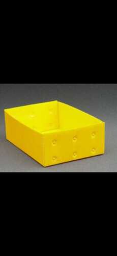 Polypropylene Corrugated Packaging Box For Shipping And Industrial Use - New, Rectangle/Square Shape, Color Variants: Blue, Green, Red, White, Yellow, Black, Grey | Customized Design & Printing in Yellow