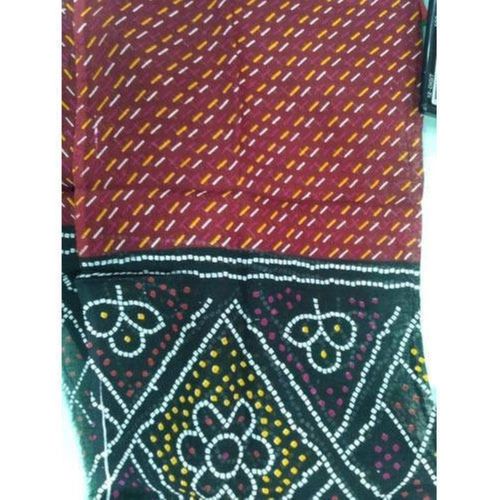 Red With Green Printed Safa Fabric