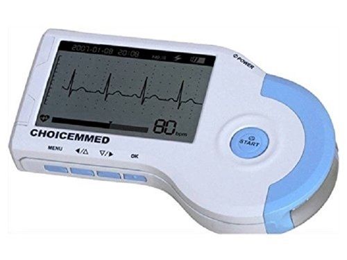 Battery Operated Digital Ecg Monitor With Large Lcd Display 