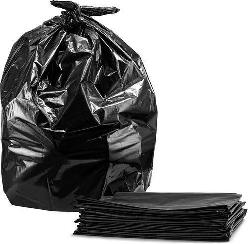 Black Plain Plastic Garbage Bags With Dimension 39x49 Inch And Storage Capacity 10 Kgs 226 