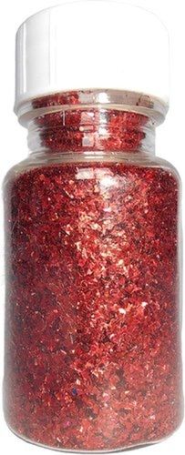 Bright Red Colors Glitter Sparkles For Decoration Uses 50 Gm Pack