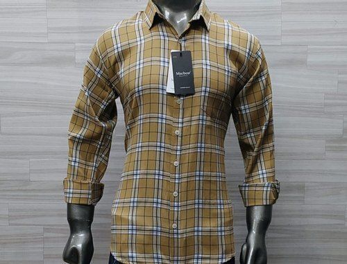 Fine Finish Anti Shrink Men's Check Formal Shirt