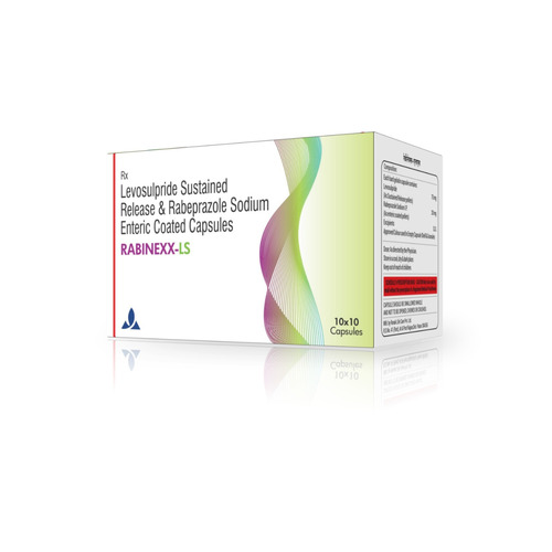 Rabenixx-LS लेवोसल्पीराइड (SR) और रैबेप्राज़ोल सोडियम (EC) कैप्सूल, 10x10 ब्लिस्टर