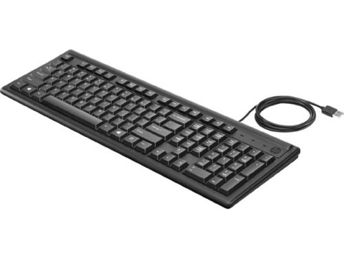 White With Wire 109 100 Hp Keyboard, Size: Regular