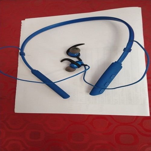 Blue Light Weight Wireless Neckband Headset with Microphone (120mah)