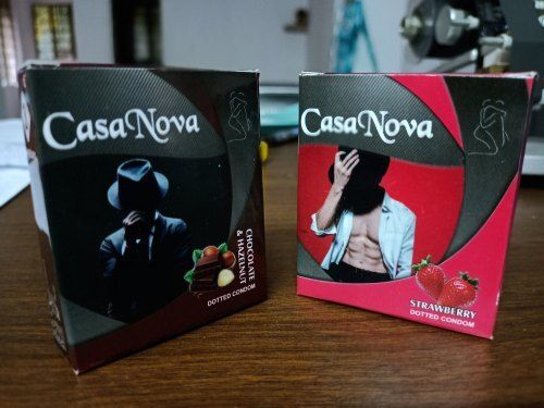 Casanova Disposable Dotted Latex Chocolate And Strawberry Flavored Male Condoms