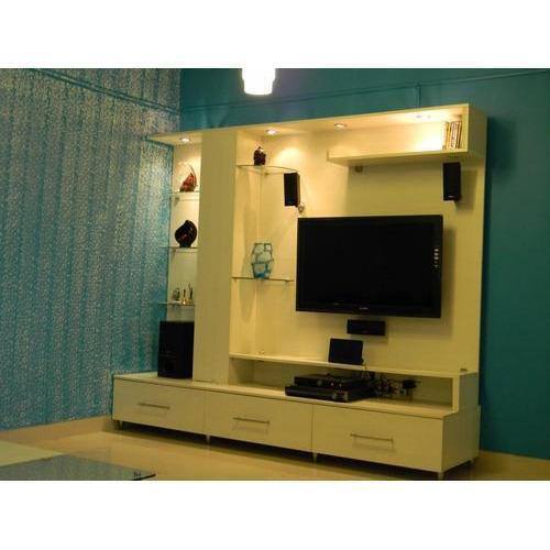 Longer Service Life Appealing Look Wall Mounted Wooden Modular LCD TV Unit