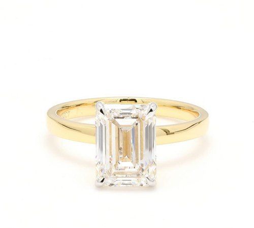 Stylish Polished Modern Designer Party Wear Golden And White Diamond Ring
