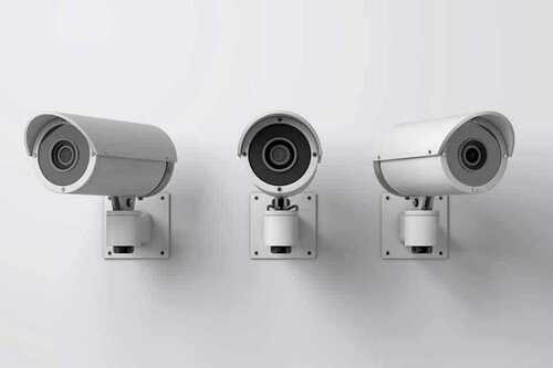 White Cctv Camera Used In Bank, College, Office And Shop