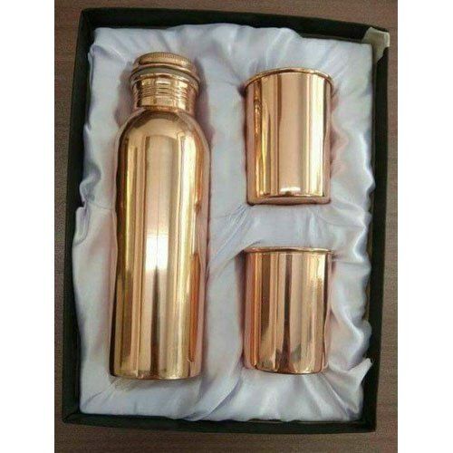 Multicolour 1 Litre Copper Water Bottle With Copper Screw Cap