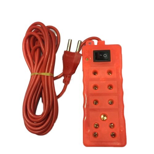 5 एम कॉर्ड की लंबाई और 5 सॉकेट आयताकार आकार का प्लास्टिक फाइव सॉकेट एक्सटेंशन बोर्ड