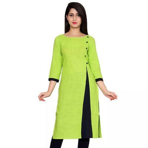 Comfortable And Breathable Round Neck Short Sleeves Designer Women Kurti Bust Size: 28 Inch (In)